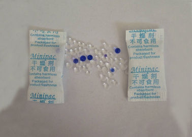 중국 Packe, 백색/파란 실리콘 젤을 흡수하는 높은 활동 습기는 포장합니다 협력 업체